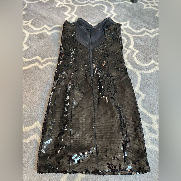 Alice Olivia Ro Black Sequin Tube Dress Size 2 - Picture 3 of 7